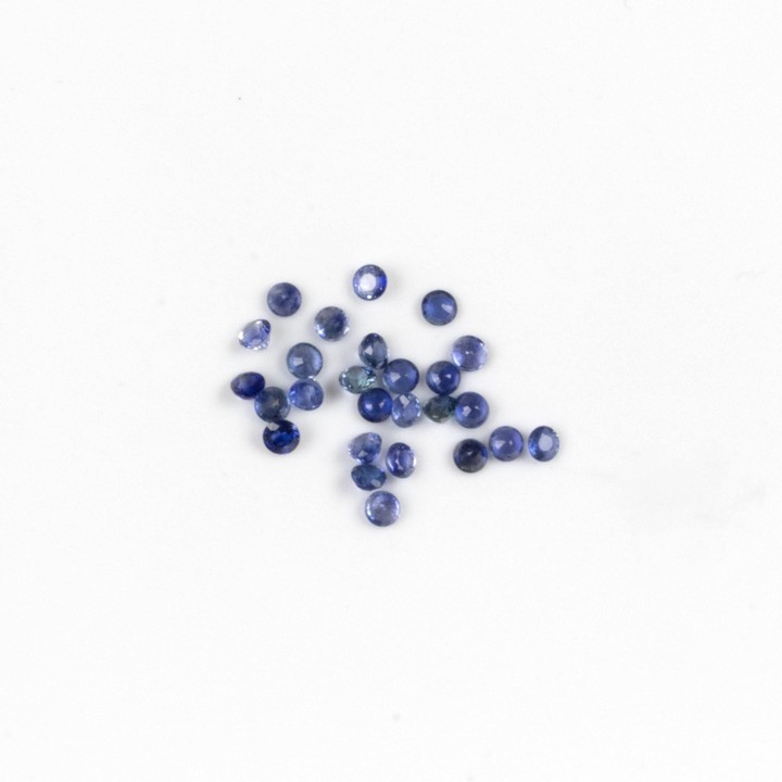 5.10ct Sapphire Faceted Round-cut Parcel of Gemstones, 3.25mm.  Auction Guide: £150-£200