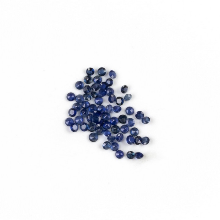 14.53ct Sapphire Faceted Round-cut Parcel of Gemstones, 3.5mm.  Auction Guide: £150-£200