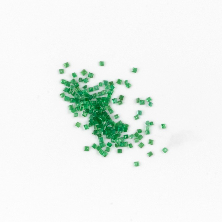 3.64ct Emerald Faceted Square-cut Parcel of Gemstones, 1.5mm