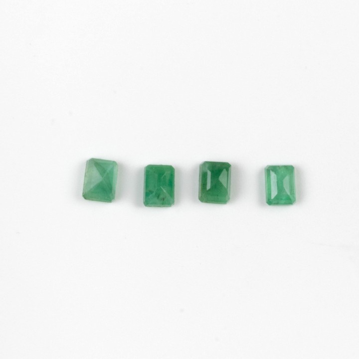 7.27ct Emerald Faceted Octagon-cut Parcel of Gemstones, 8x6mm