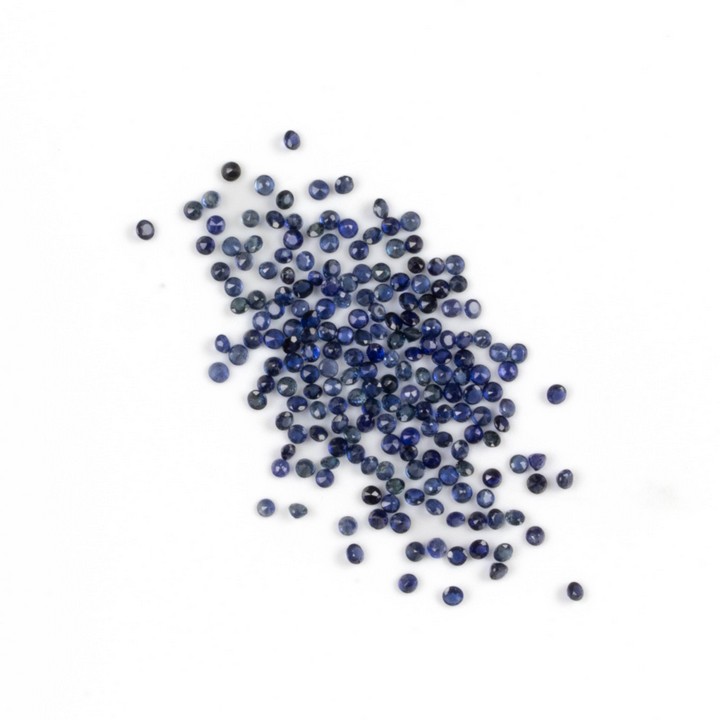 13.65ct Sapphire Faceted Round-cut Parcel of Gemstones, 2.25mm