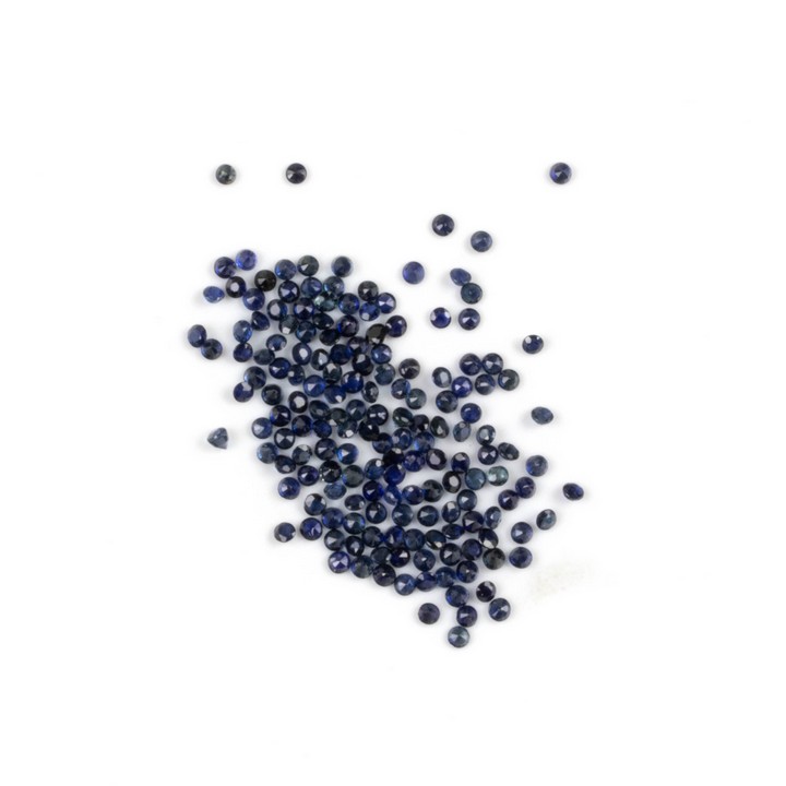 14.67ct Sapphire Faceted Round-cut Parcel of Gemstones, 2.5mm