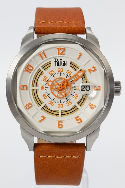 Reign Automatic Watch with Orange Leather Strap. Aviator F-Series Quartz Watch with Black Leather Strap. Damaged Dial and Scratched Crystal (VAT Only Payable on Buyers Premium)