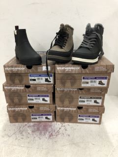 6 X SHOES TO INCLUDE WEATHERPROOF LADIES BOOTS IN BLACK SIZE UK 5 - RRP £150