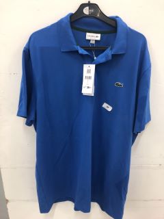 LACOSTE POLO TOP IN BLUE SIZE UK XL RRP-£70