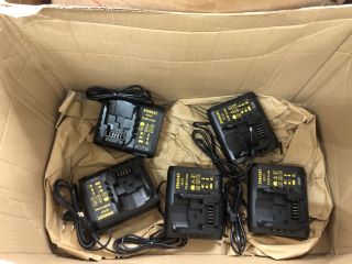 5X STANLEY SC121 10.8V LI-ION BATTERY CHARGER - RRP £100