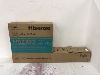 HISENSE HS2100 2.1CH SOUNDBAR AND SUBWOOFER - RRP £129