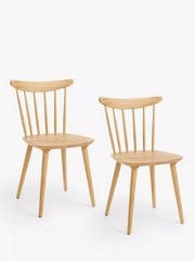JOHN LEWIS SPINDLE DINING CHAIR, SET OF 2, FSC-CERTIFIED (BEECH WOOD), NATURAL RRP £279