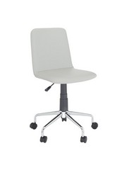 JOHN LEWIS ANYDAY NOVA PU CHAIR GREY AS02 AND BLACK OFFICE CHAIR WITH ARMS APPROX RRP £200