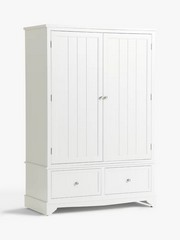 JOHN LEWIS ST IVES DOUBLE WARDROBE WITH 2 DRAWERS WHITE  (INCOMPLETE, ONLY PARTS IN PHOTO INCLUDED) RRP £799