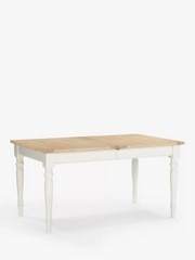JOHN LEWIS FOXMOOR 6-8 SEATER EXTENDING DINING TABLE, FSC-CERTIFIED (ACACIA WOOD), NATURAL CREAM RRP £899