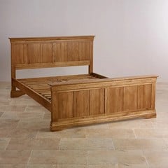 OAK FURNITURE LAND FRENCH FARMHOUSE DOUBLE BED RUSTIC SOLID OAK RRP £399.99