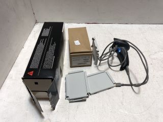 ASSORTMENT OF ITEMS TO INCLUDE ADAPTER FOR SKIRTED PLATES WITH SBS DIMENTIONS AND HPLASER 415A TONER CYAN RRP £500