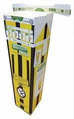 4X BOXES (40 PER BOX) ECONIX BIO-BINS TIGER STRIPE PAPER BASED NON-SHARPS OFFENSIVE WASTE CONTAINERS FOR DEEP LANDFILL / ENERGY FROM WASTE ONLY