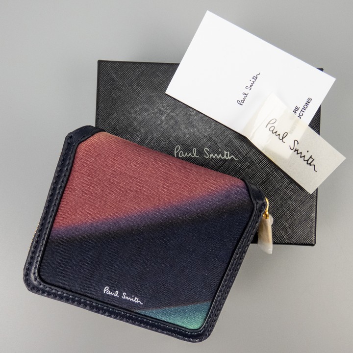 Paul Smith Spray Swirl Bifold Zip Purse With Box And Tag (VAT ONLY PAYABLE ON BUYERS PREMIUM)