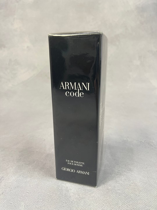 Giorgio Armani 'Armani Code' Sealed 125Ml Eau De toilette Pour Homme (VAT ONLY PAYABLE ON BUYERS PREMIUM)
