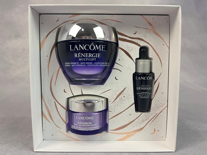 Lancôme Renergie Gift Set, Unused 50Ml Multi Lift SPF 15 Cream, 10Ml Youth Activating Concentrate, 15Ml H.P.N 300 Peptide Anti-Aging Cream (VAT ONLY PAYABLE ON BUYERS PREMIUM)