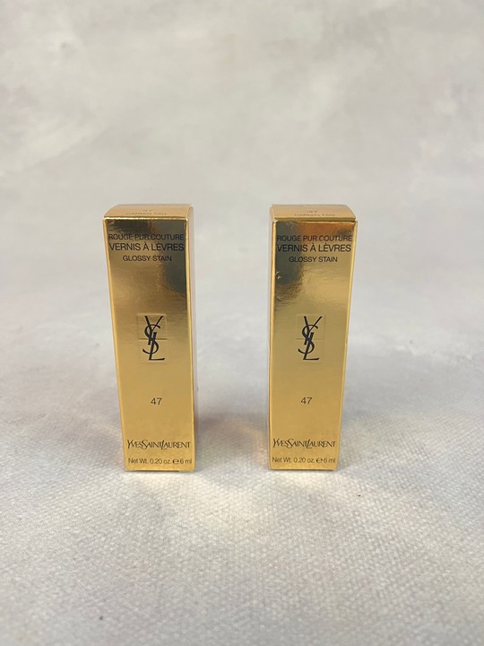 Yves Saint Laurent, 2x Glossy Stain 47 Unused  (VAT ONLY PAYABLE ON BUYERS PREMIUM)