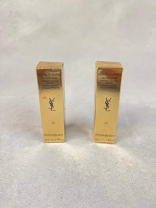 Yves Saint Laurent, 2x Glossy Stain 53 Unused  (VAT ONLY PAYABLE ON BUYERS PREMIUM)