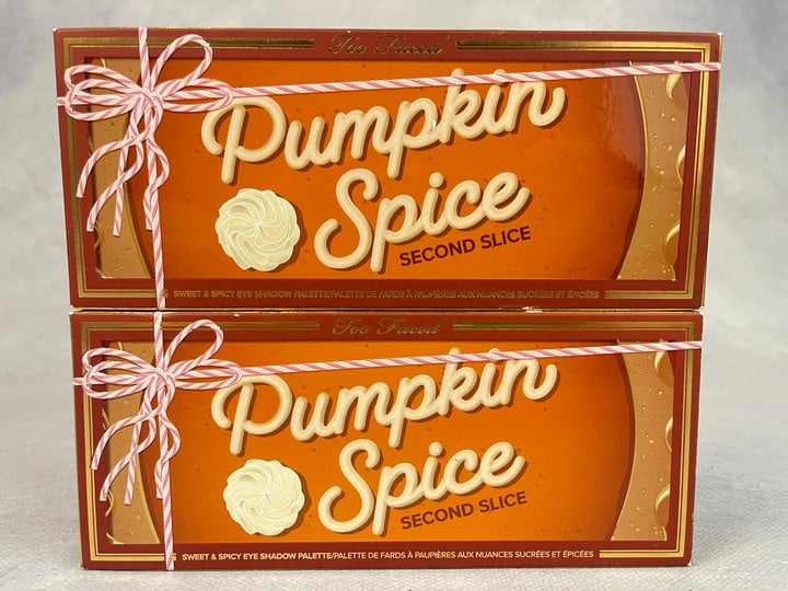 2x Too Faced Pumpkin Spice Second Slice, Sweet And Spicy Eye Shadow Palette   (VAT ONLY PAYABLE ON BUYERS PREMIUM)