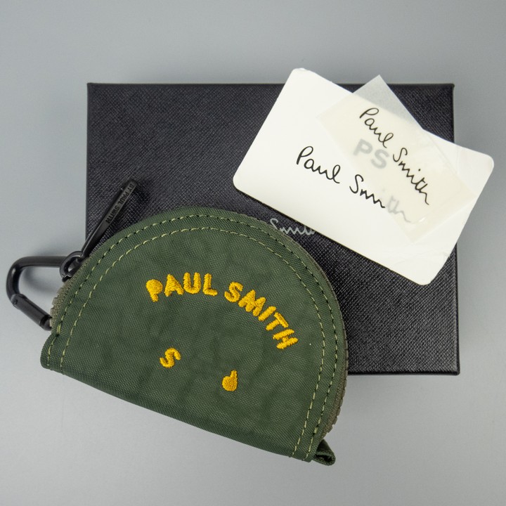 Paul Smith Happy Face Smile Zip Around Wallet With Carabiner , With Box And Tag (VAT ONLY PAYABLE ON BUYERS PREMIUM)