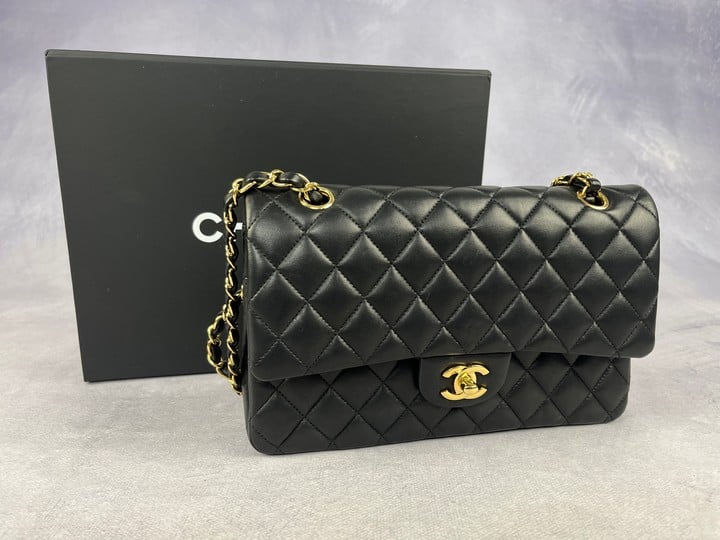 Chanel Classic Flap Shoulder Bag, With Purchase Card, Booklet, Dustbag And box - Dimensions Approximately 25x17x7cm (VAT ONLY PAYABLE ON BUYERS PREMIUM)