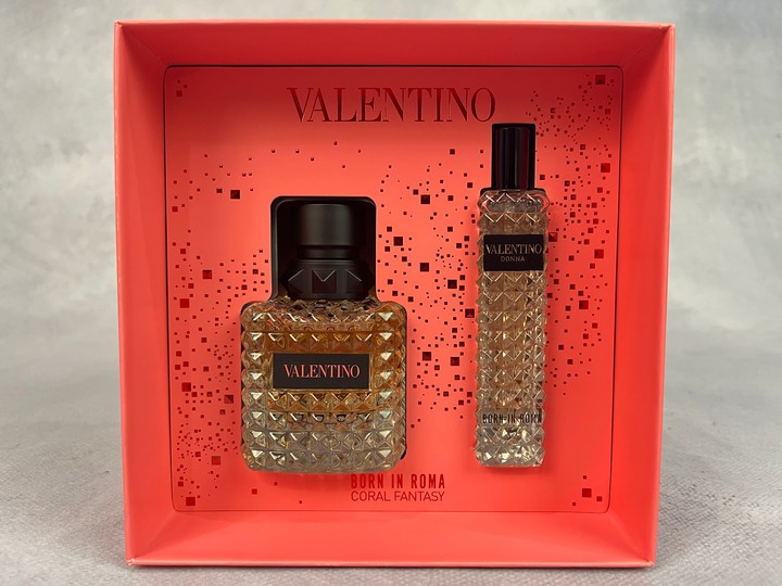 Valentino 'Donna Born In Roma Coral Fantasy' Unused 50Ml Eau De Parfum & 15ml Travel Eau De Parfum (VAT ONLY PAYABLE ON BUYERS PREMIUM)