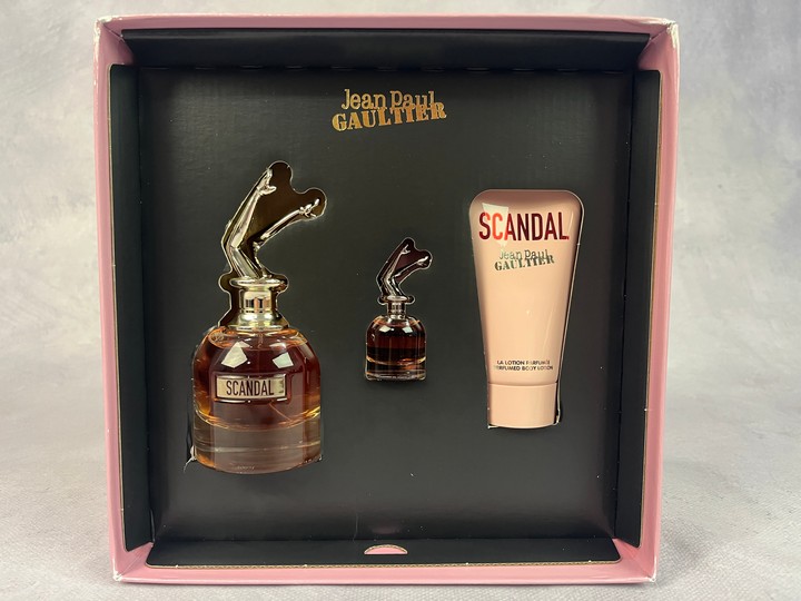 Jean Paul Gaultier 'Scandal' Unused 50Ml Eau De Parfum, 6ml Eau De Parfum Travel And 75ml Perfumed Body lotion (VAT ONLY PAYABLE ON BUYERS PREMIUM)