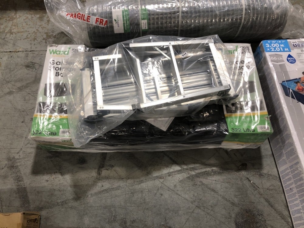 John Pye Auctions WARD GARDEN STORAGE BOX 322L TO INCLUDE 2 STEP