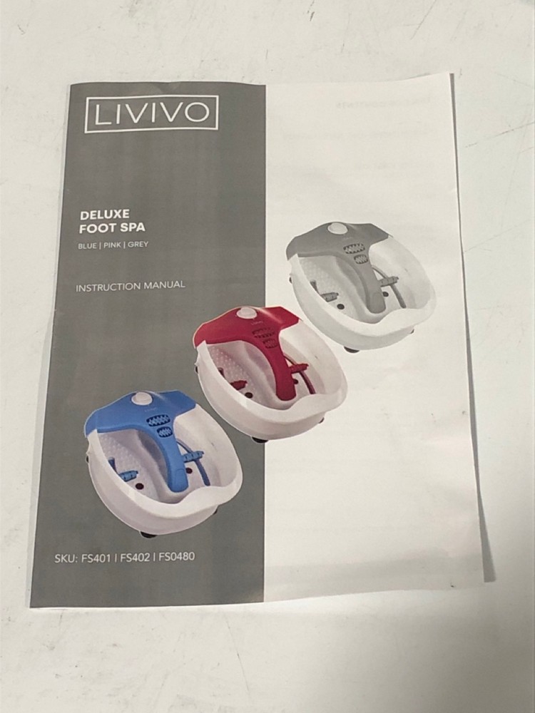 John Pye Auctions LIVIO FOOT SPA WITH MASSAGE ROLLERS TO INCLUDE RIO