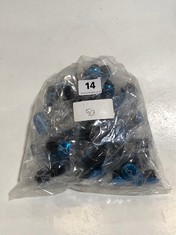 50 X PAIRS OF LEVEL BAR ENDS IN BLUE (DELIVERY ONLY)