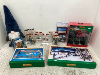QTY OF ASSORTED CHRISTMAS ITEMS TO INCLUDE LEMAX REGENTS REINDEER PETTING ZOO: LOCATION - C5