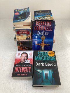 QTY OF ASSORTED BOOKS TO INCLUDE PEP LIJNDERS INTENSITY INSIDE LIVERPOOL FC AND DARK BLOOD BY STUART MACBRIDE: LOCATION - D3