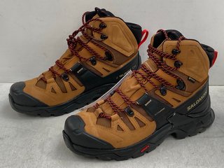 MENS SALOMON QUEST 4 GTX HIKING BOOTS IN BROWN - UK SIZE: 7 - RRP: £144.99: LOCATION - D2
