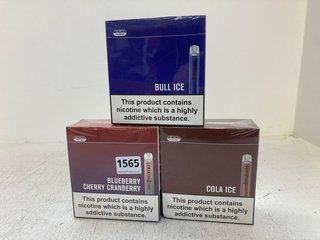 3X ASSORTED SKE VAPES TO INCLUDE BULL ICE AND BLUEBERRY CHERRY CRANBERRY: LOCATION - D0