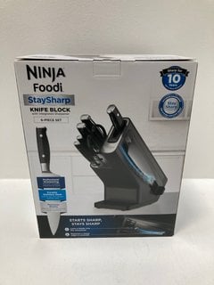 NINJA FOODI STAY SHARP KNIFE BLOCK WITH INTEGRATED SHARPENER - RRP: £170.00 (PLEASE NOTE: 18+YEARS ONLY. ID MAY BE REQUIRED): LOCATION - A-1