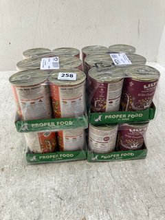 QTY OF ASSORTED PET PRODUCTS TO INCLUDE LILY'S KITCHEN CANNED WET FOOD FOR DOGS - WILD CAMPFIRE STEW - BBE: 26.10.2025: LOCATION - A7