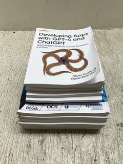 QTY OF ASSORTED BOOKS TO INCLUDE DEVELOPING APPS WITH GPT-4 AND CHATGPT BY OLIVIER CAELEN & MARIE-ALICE BLETE: LOCATION - A9