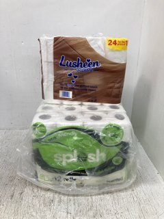 QTY OF ASSORTED HOUSEHOLD TISSUES TO INCLUDE LUSHEEN SCENTED 24 PACK TOILET ROLL: LOCATION - B12