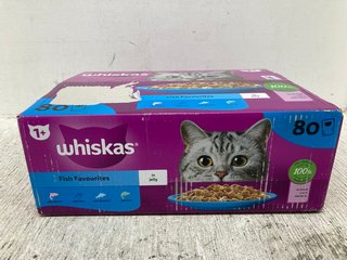 WHISKAS MULTIPACK OF FISH FAVOURITES WET FOOD POUCHES - BBE: 04.12.25: LOCATION - B9