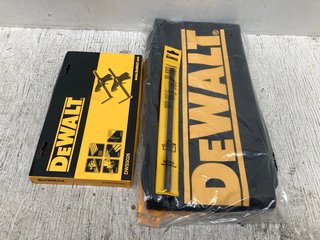 3X ASSORTED DEWALT ITEMS TO INCLUDE PLUNGE SAW GUIDE RAIL CONNECTOR AND TRACKSAW TRACK CLAMPS: LOCATION - B4