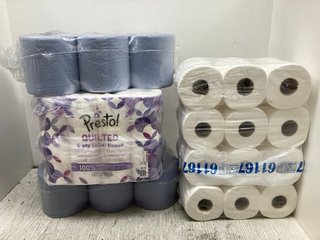 QTY OF ASSORTED ITEMS TO INCLUDE BLUE HAND TOWEL ROLL: LOCATION - B4