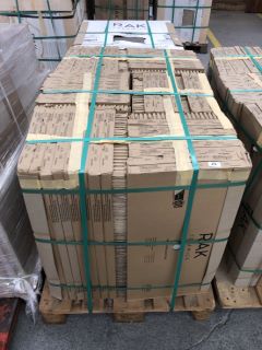 PALLET OF RAK GLAZED PORCELAIN TILES 750 X 370MM IN WHITE RIPPLE APPROX 40M2 IN TOTAL - RRP £3028 (HEAVY ITEM PLEASE BRING SUITABLE MANPOWER & VEHICLE): LOCATION - D2 (KERBSIDE PALLET DELIVERY)