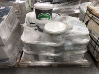 (COLLECTION ONLY) PALLET OF READY MIXED WALL TILE ADHESIVE TUBS WITH A QTY OF PVA PRIMER BOND - RRP £500: LOCATION - D2