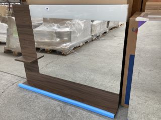 (COLLECTION ONLY) DURAVIT LED ILLUMINATED MIRROR 1000MM WIDE IN DARK WALNUT - RRP £1769: LOCATION - D2