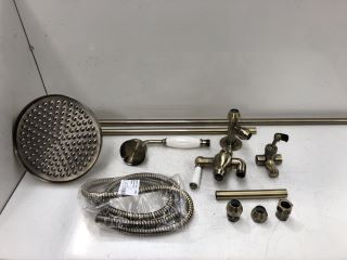 TRADITIONAL GRAND RIGID RISER KIT IN BRUSHED GOLD - RRP £545: LOCATION - R2
