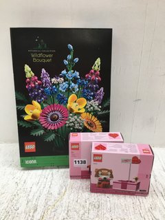 2 X LEGO 40679 I LOVE YOU SETS TO INCLUDE LEGO 10313 BOTANICAL COLLECTION WILDFLOWER BOUQUET: LOCATION - F7