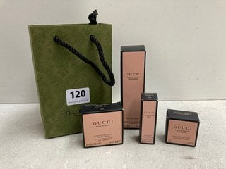 4 X ASSORTED GUCCI BEAUTY ITEMS TO INCLUDE GUCCI 30ML SILK PRIMING SERUM: LOCATION - WH4