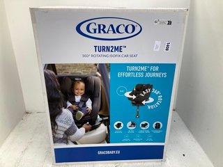GRACO TURN 2 ME 360 ROTATING ISOFIX CAR SEAT IN BLACK - RRP £149.00: LOCATION - E13