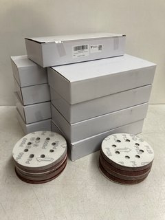10 X BOXES OF P600 ROUND SANDING DISC PADS: LOCATION - WH4